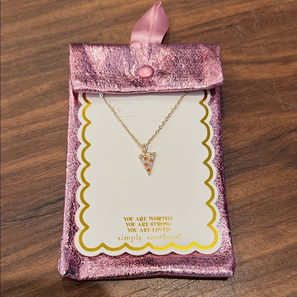 ‘You have a Pizza my heart’ Simply Southern Gold Necklace